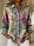 Women's Floral Pattern Art Print Sweater