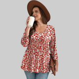 3/4 Length Sleeve Womens Tops 2026 Blouses for Women Dressy Casual Fashion Clothing V Neck Babydoll Tops Fall Outfits