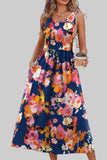 Summer Dresses for Women Flowy Casual Midi Dress Beach Vacation Sundresses with Pockets